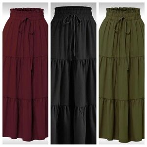 NWOT Bundle of 3 Women's Tiered Maxi Skirts